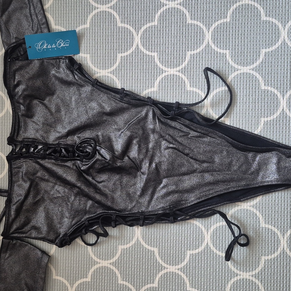 Metallic Black One-Piece